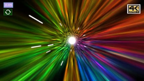 Tunnel de couleurs Motion Warp A 4K