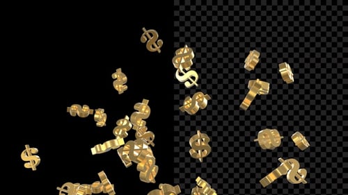 Flying Currency Dollar Symbols 4K