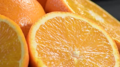 Orangen schneiden kreiselnd