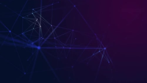 Abstract connected dots and lines loop background