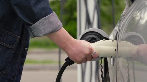 Charging an Electric Car in Urban Setting