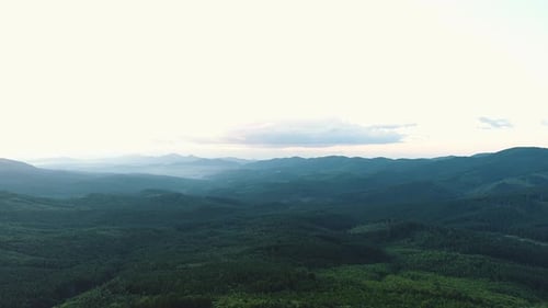 Aerial View of the Carpathian Mountains