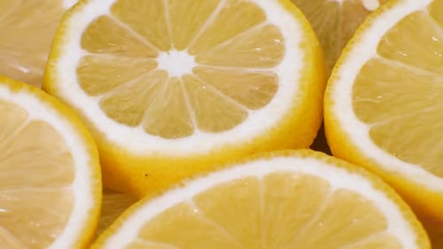 Fresh Lemon Slices Close-Up