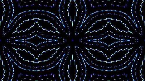 Abstract Neon Kaleidoscope Digital Background Loop