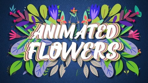 Animated Floral Botanical Elements with Growing Effects