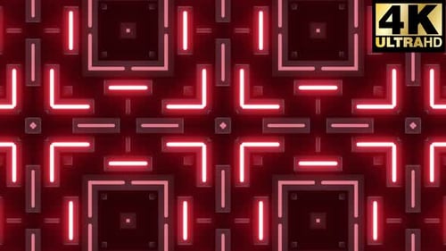 Vj Loop Pack mit 8 roten Neonlichtern