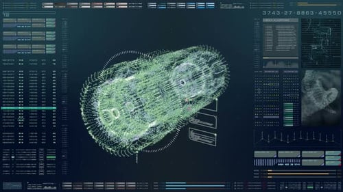 Futuristic HUD Holographic Machine