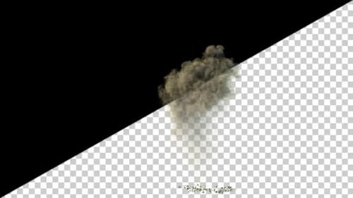 Animated Dust Blast Impact Smoke Effect