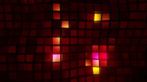 Goldene und feuerfarbene Disco-Partywand Vj Loop 4K