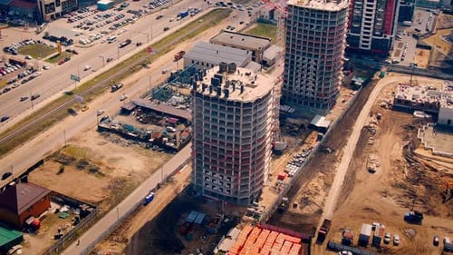 Apartment Building in the Process of Construction