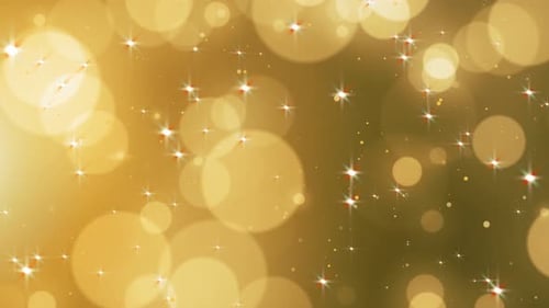 Golden Sparkling Bokeh Lights Festive Background Loop