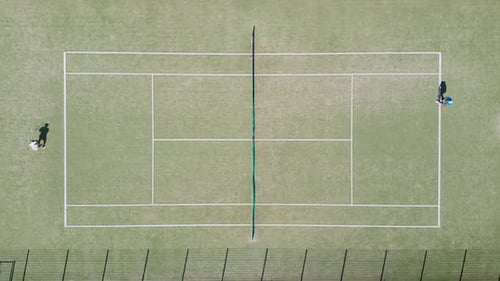 Top view of the tennis court