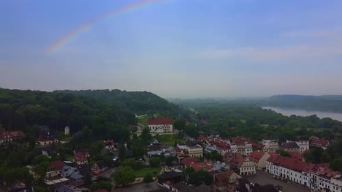 Beau paysage de Kazimierz Dolny en Pologne