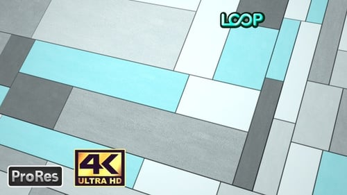 Oberfläche 1 mit gleitenden Rechtecken - Abstrakte Geometrie - 4K