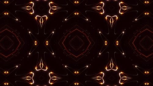 Dynamic Glowing Abstract Kaleidoscope Pattern Background