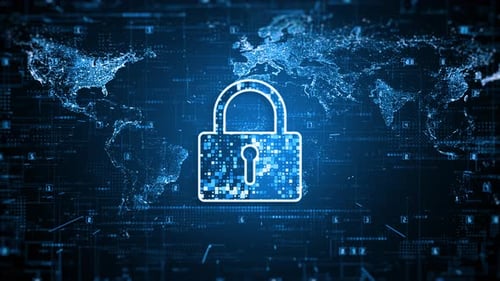 Icône de cadenas Cyber Security 01216