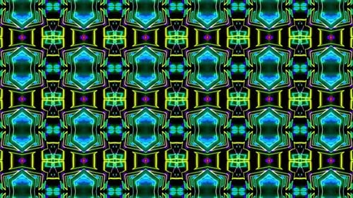 Patrones de caleidoscopio futurista VJ Loop Movimiento psicodélico Fondo abstracto
