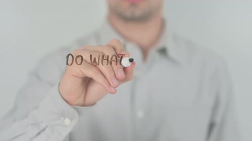 Man Writes Motivational Message on Glass