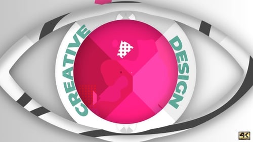 Dynamic Abstract Geometric Design Animation with Color Wheel