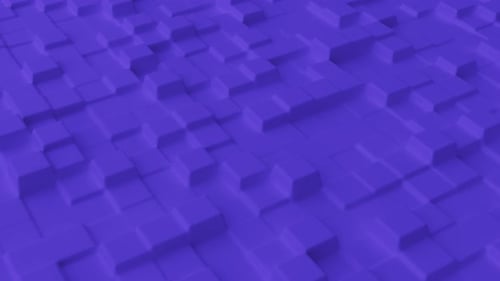 Abstract Purple Cube Waves Seamless Loop