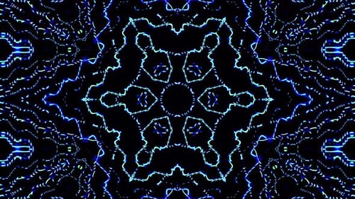 Lumière abstraite brillante gouvernant la polychromie, kaléidoscope
