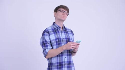 Young Adult Typing on Smartphone