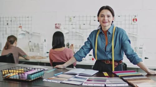 Portrait of Female Fashion Designer in Workplace