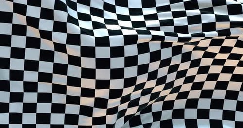 Seamless Waving Checkered Flag Background Loop