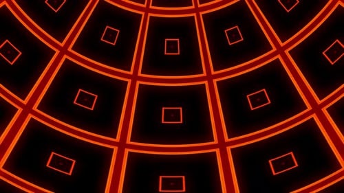 Dynamic Neon Geometric Grid Looping Background