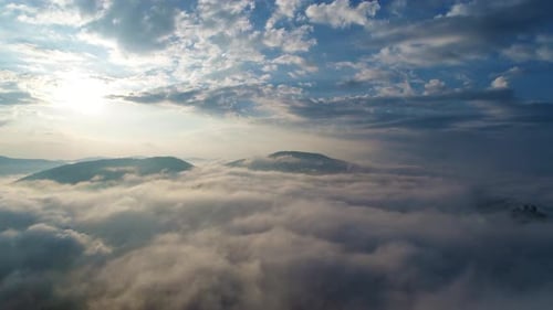 Beautiful Clouds Over Carpatian Mountains