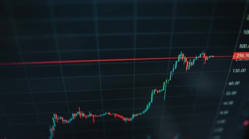 Graph of Crypto Currency Online. Quotes of Eth and Btc at Stock Exchange. Stock Exchange Market