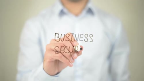 Writing Business Security on Transparent Surface