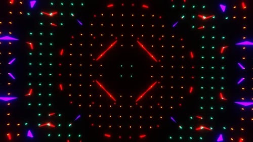 Vj Loop Rotation Of Flashing Fast Bright Lights For Visualization 02