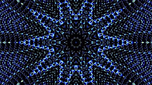 Seamless Loop of Blue Abstract Geometric Patterns