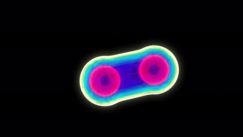 Divide Cells Biology Leben auf schwarzem Hintergrund