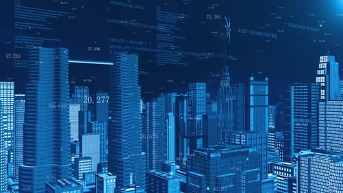 Future Science And Technology Smart City Skyscrapers