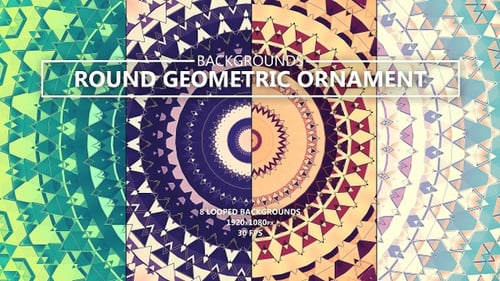 Abstract Geometric Mandala Kaleidoscope Loops Background Pack