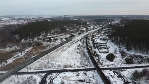 Bahngleise Winter Time Aero