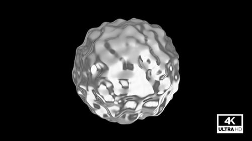 Fluid Chrome Blob Sphere Animation with Alpha Channel