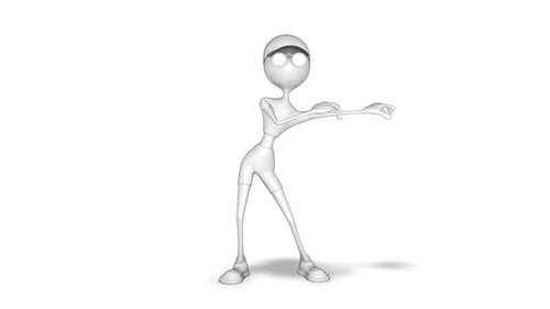 Minimalist 3D Figure Dancing Animation Loop