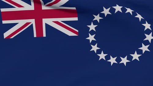 Cook Islands National Flag Waving Animation