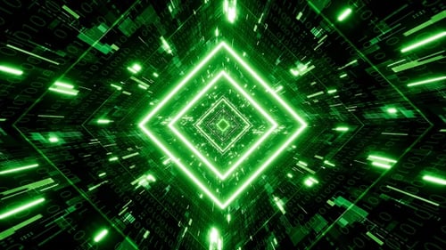 Binary Data Flow Matrix Tunnel