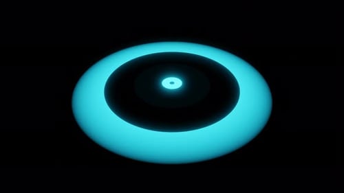 Blue Neon Circle Vj Loop Animation