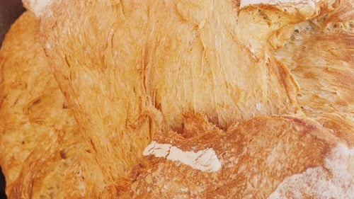 Close-up of Freshly Baked Artisan Bread