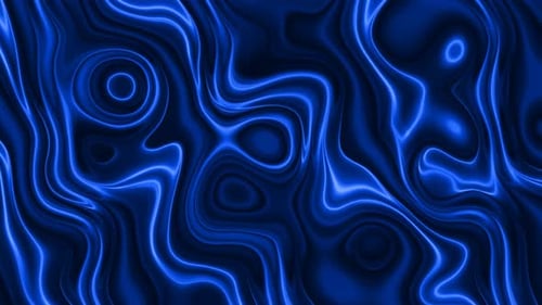 Abstract Blue Fluid Glowing Lines Loop Background