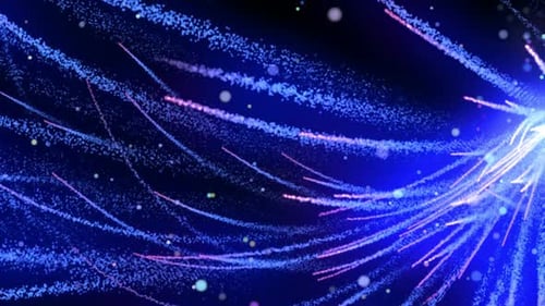 Abstract Glowing Particle Swirls Background Animation