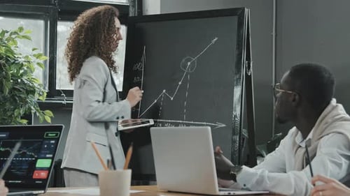 Business Presentation in a Modern Office Setting