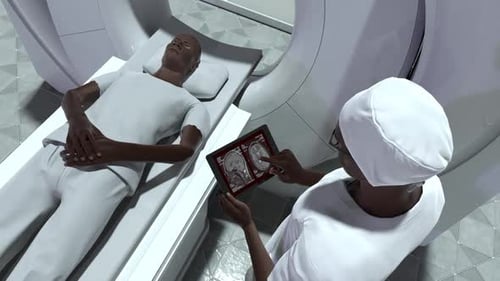 3D Medical Brain Scan Diagnostic Animation
