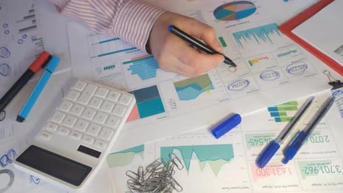 Business Analysis with Charts, Graphs, and Pen