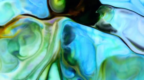 Pintura psicodélica abstracta de colores vivos con textura expandida 6